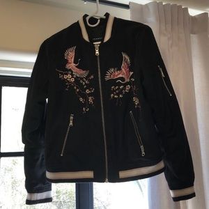 Embroidered bomber jacket